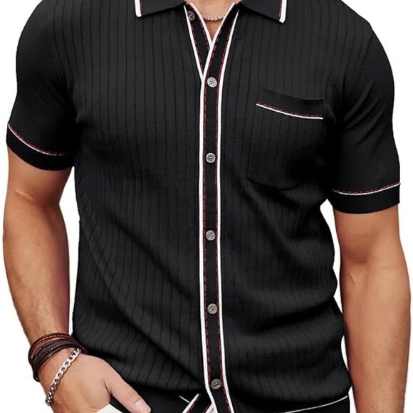 PJ Paul Jones Other - PJ Paul Jones Black White Polo Shirt NWT Rockabilly Medium